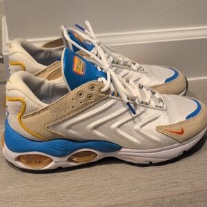 Nike White, Blue, and Orange Sneakers